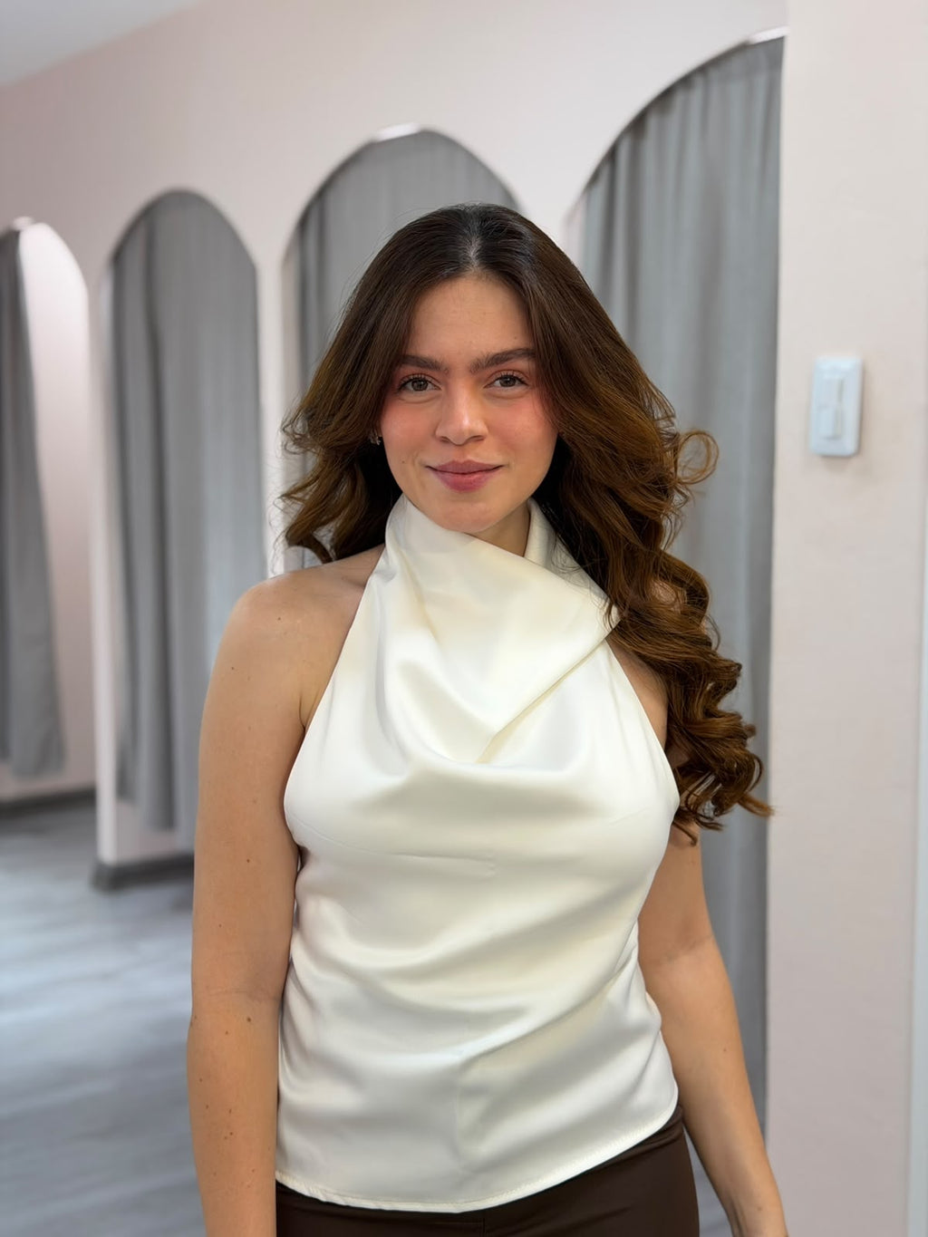 Blusa Satin - Blanco